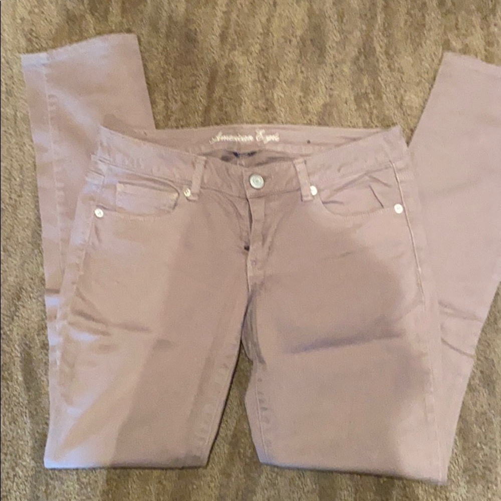 Skinny tan jeans